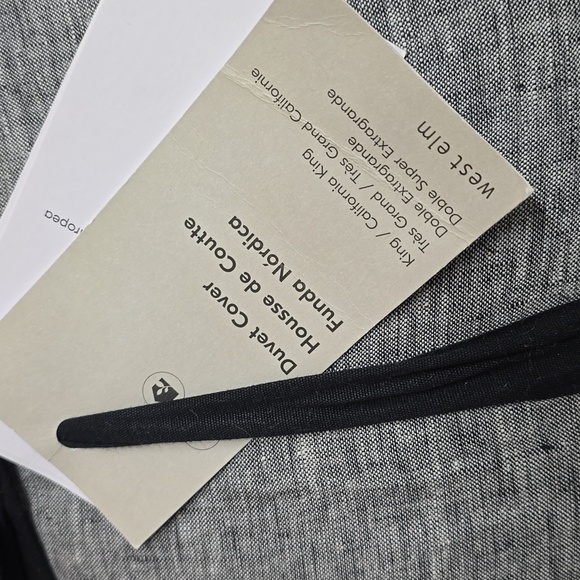 ❤️BUY 2 GET 1 FREE West Elf European Flax Linen Duvet Cover Color,Slate Melange - Picture 3 of 7